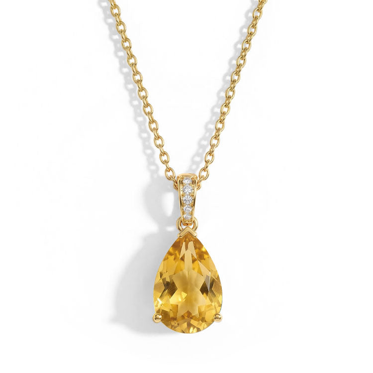 Citrine Necklace - Pear