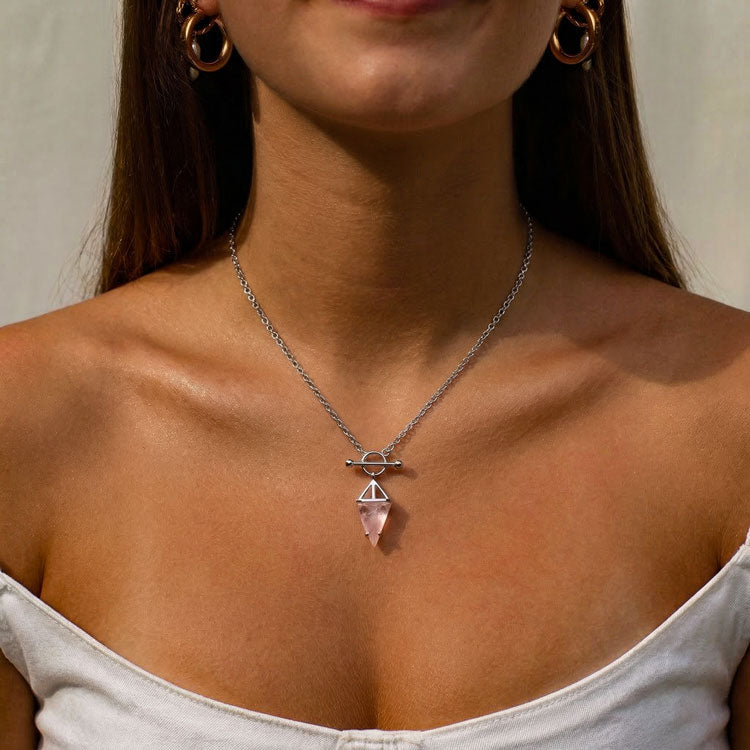 Rose Quartz Statement Necklace