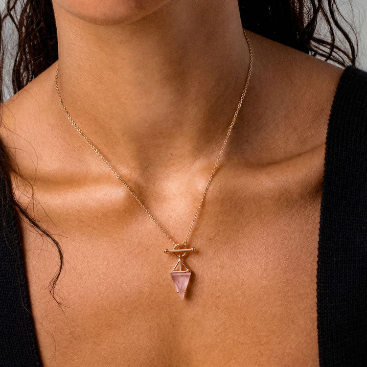 Rose Quartz Statement Necklace
