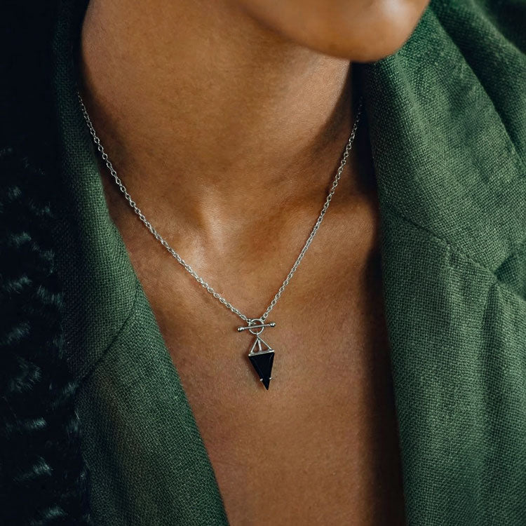 Black Onyx Statement Necklace