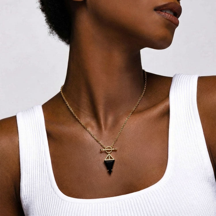 Black Onyx Statement Necklace