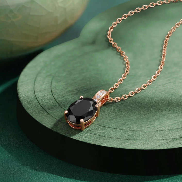 Black Onyx Necklace - Oval