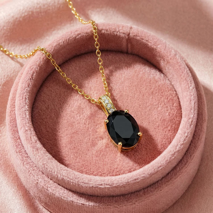 Black Onyx Necklace - Oval