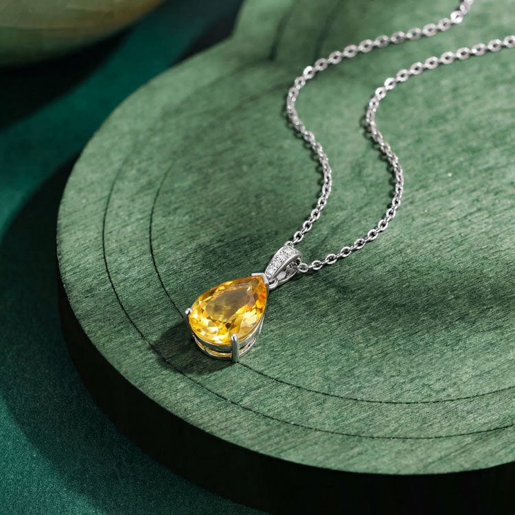 Citrine Necklace - Pear