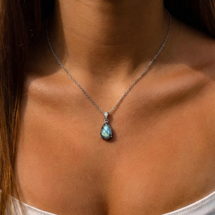 Labradorite Necklace - Pear