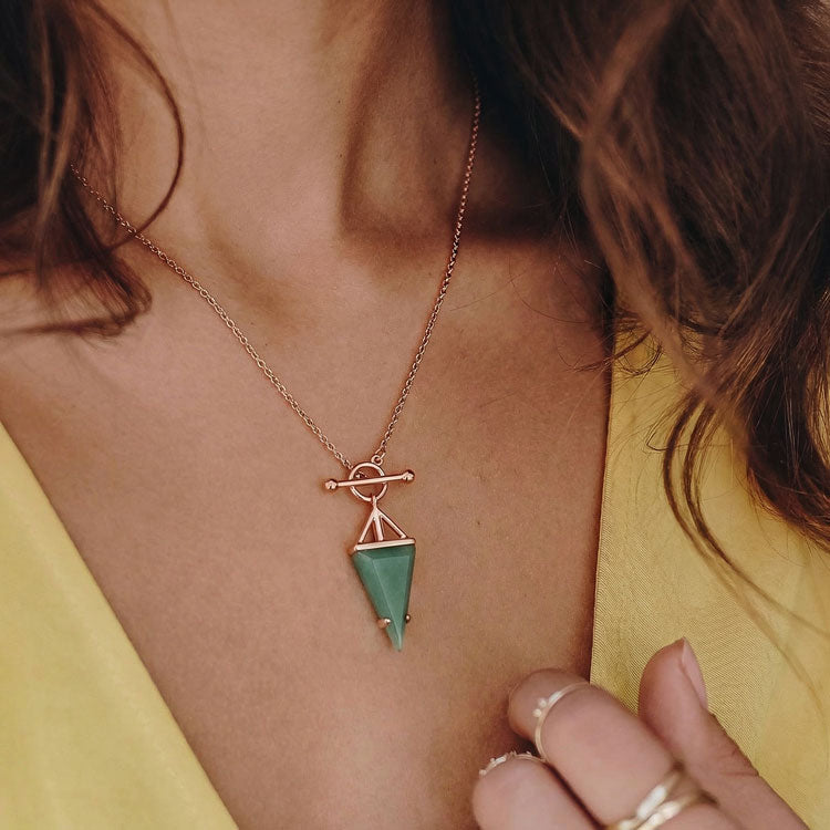 Green Agate Statement Necklace