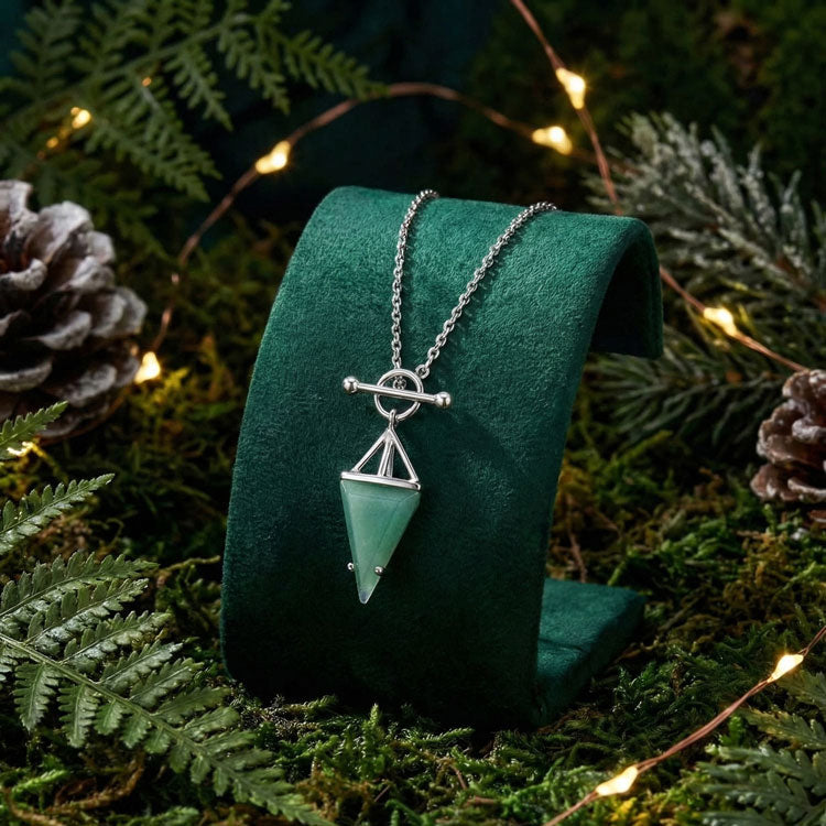 Green Agate Statement Necklace