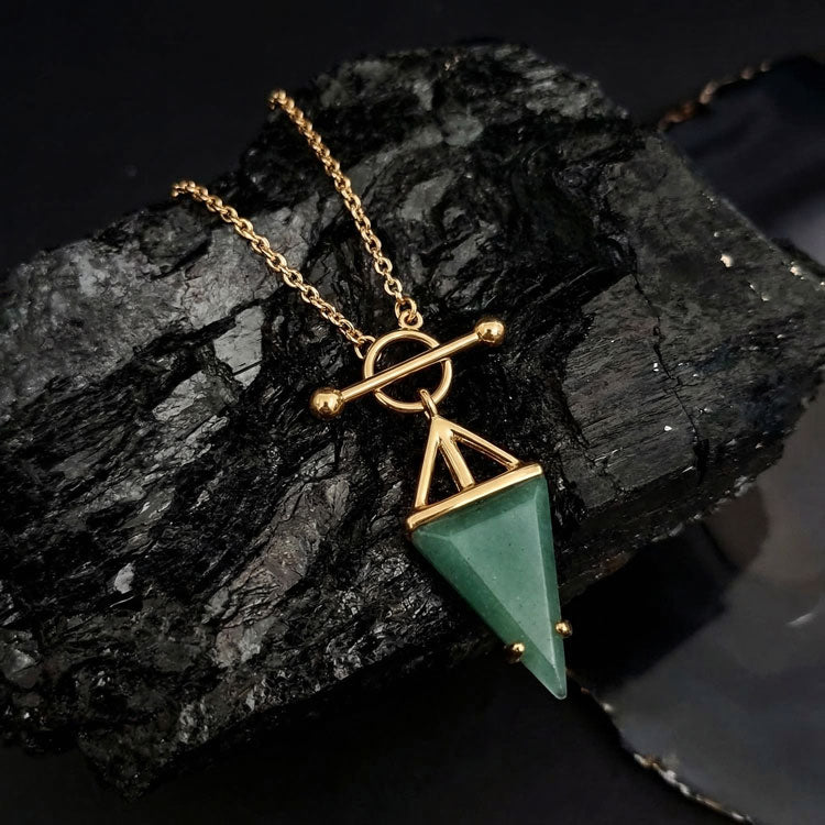 Green Agate Statement Necklace