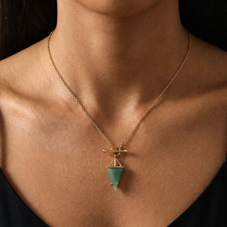 Green Agate Statement Necklace
