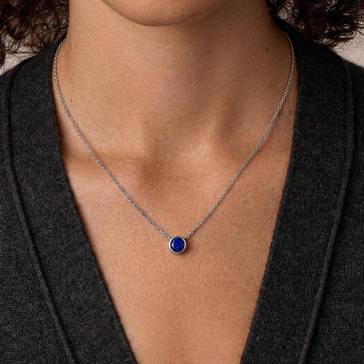 Lapis Lazuli Necklace - Solitaire