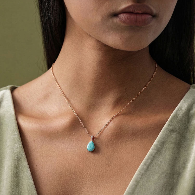 Amazonite Necklace - Pear