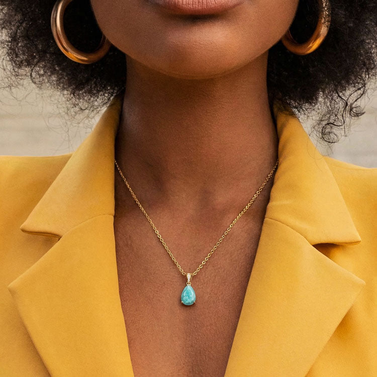 Amazonite Necklace - Pear