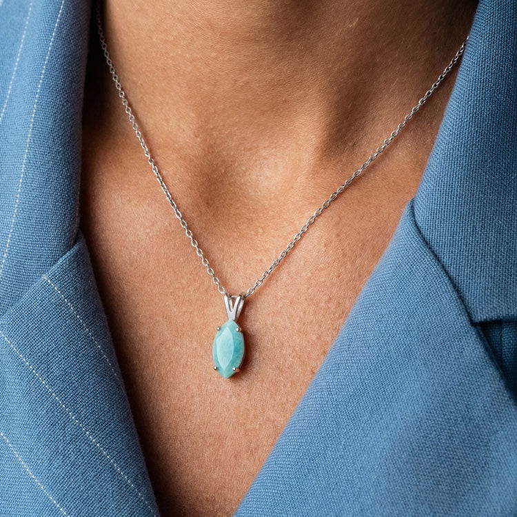 Amazonite Necklace - Marquise