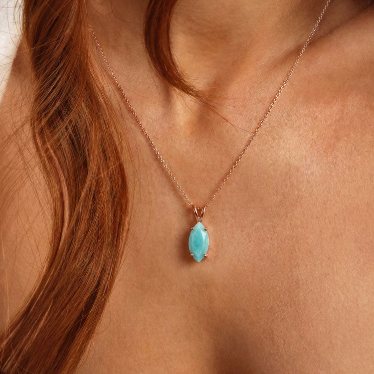 Amazonite Necklace - Marquise