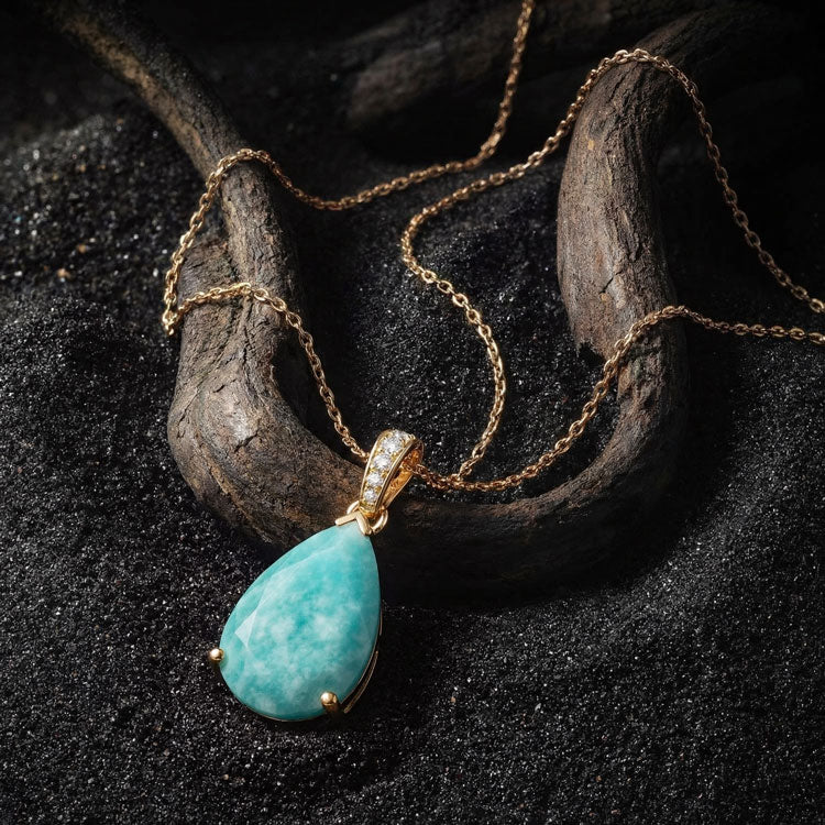 Amazonite Necklace - Pear