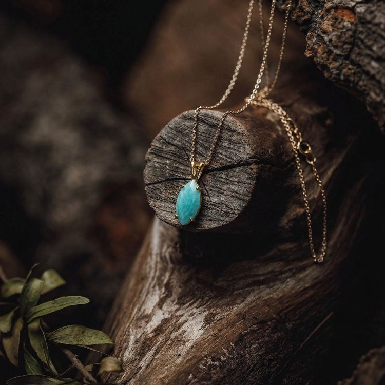 Amazonite Necklace - Marquise