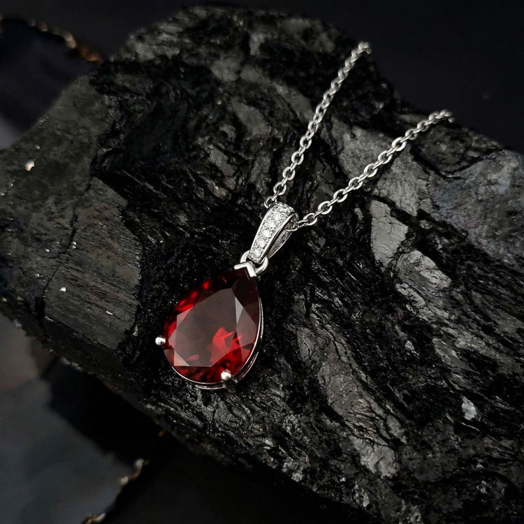 Garnet Necklace - Pear
