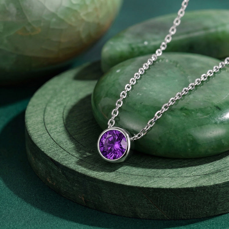 Amethyst Necklace - Solitaire