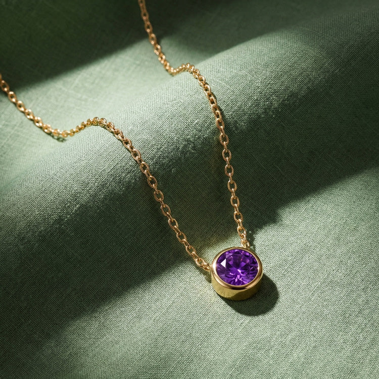 Amethyst Necklace - Solitaire