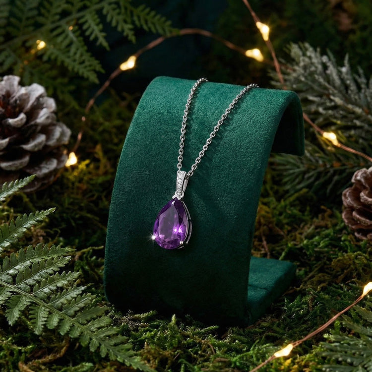 Amethyst Necklace - Pear