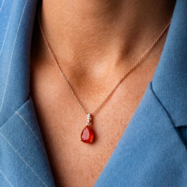 Carnelian Necklace - Pear