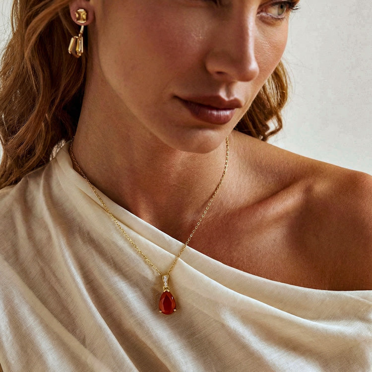 Carnelian Necklace - Pear