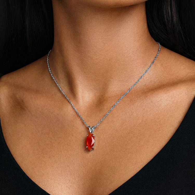 Carnelian Necklace - Marquise
