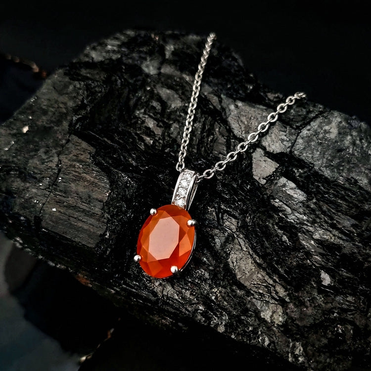 Carnelian Necklace - Oval