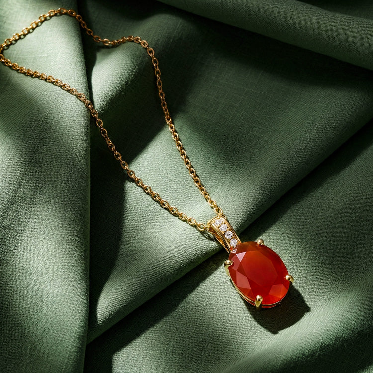 Carnelian Necklace - Oval