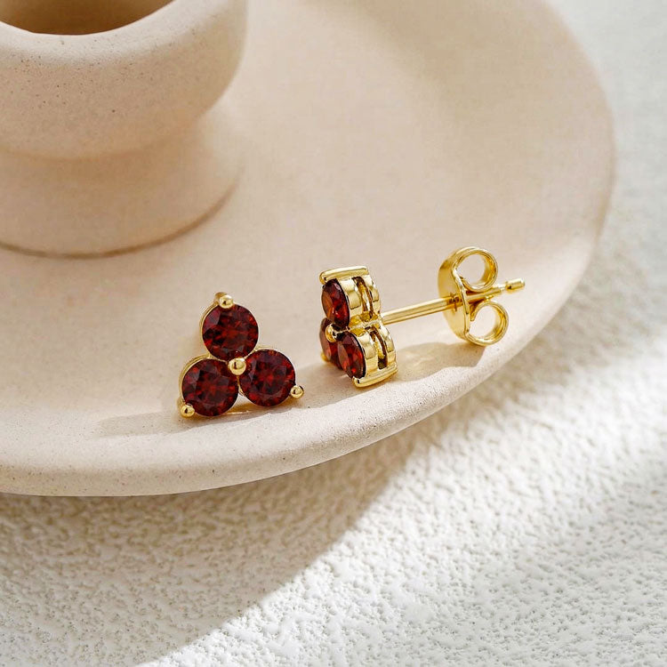 Garnet Earrings - Facing Challenges