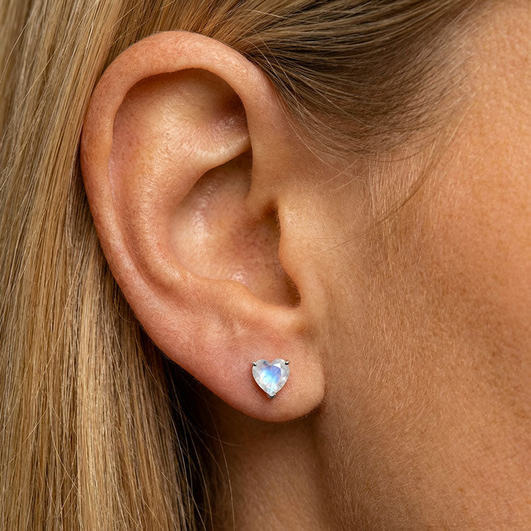 Heart Moonstone Earrings - Inner Wisdom