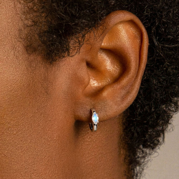 Huggies Moonstone Marquise Earrings