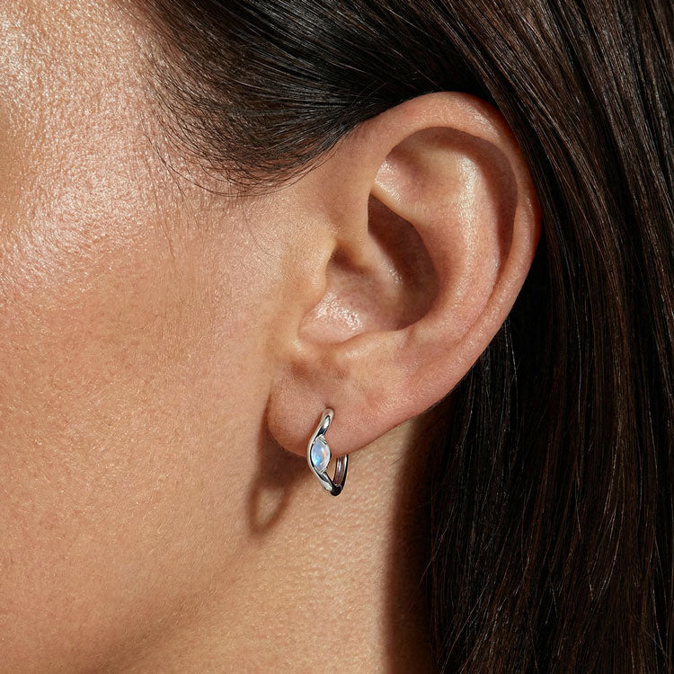 Huggies Moonstone Statement Earrings