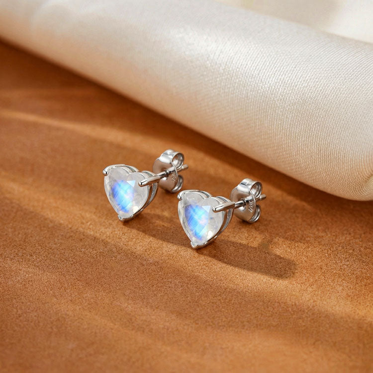 Heart Moonstone Earrings - Inner Wisdom