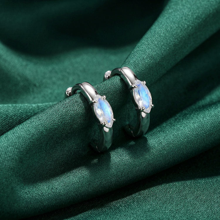 Huggies Moonstone Marquise Earrings