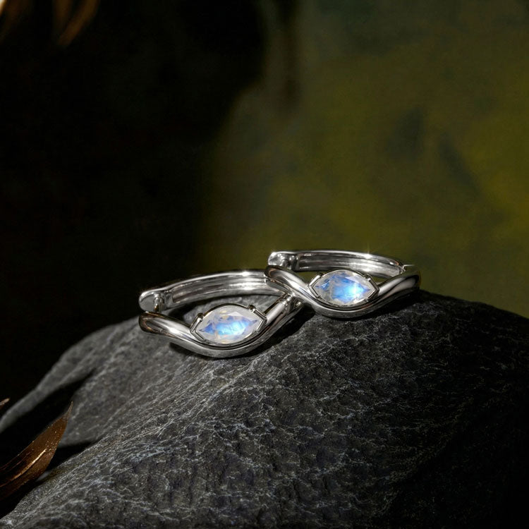 Huggies Moonstone Statement Earrings