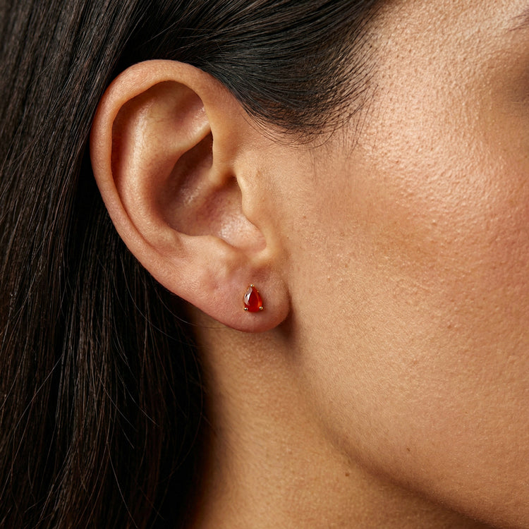 Pear-shaped Carnelian Earrings
