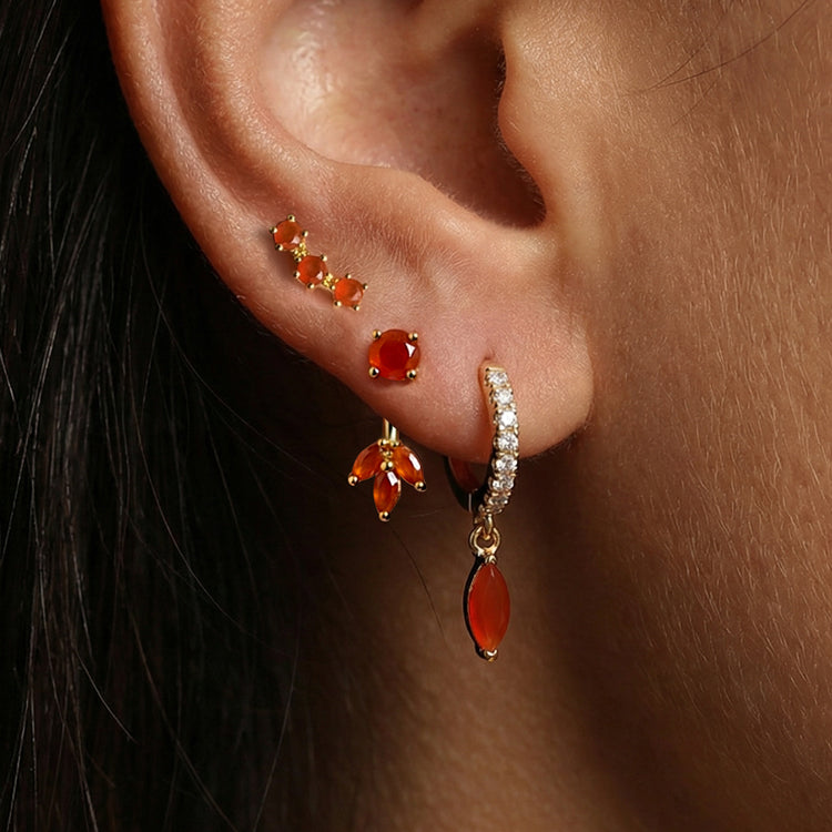 Hoops Earrings - Carnelian