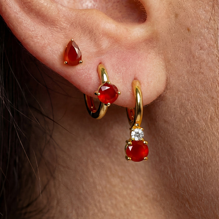 Pear-shaped Carnelian Earrings