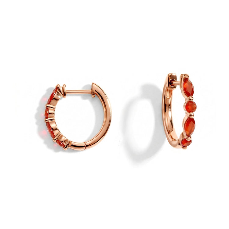 Carnelian Huggies Earrings - Elegant