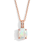 Opal Necklace - Oval