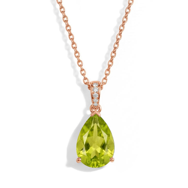 Peridot Necklace - Pear