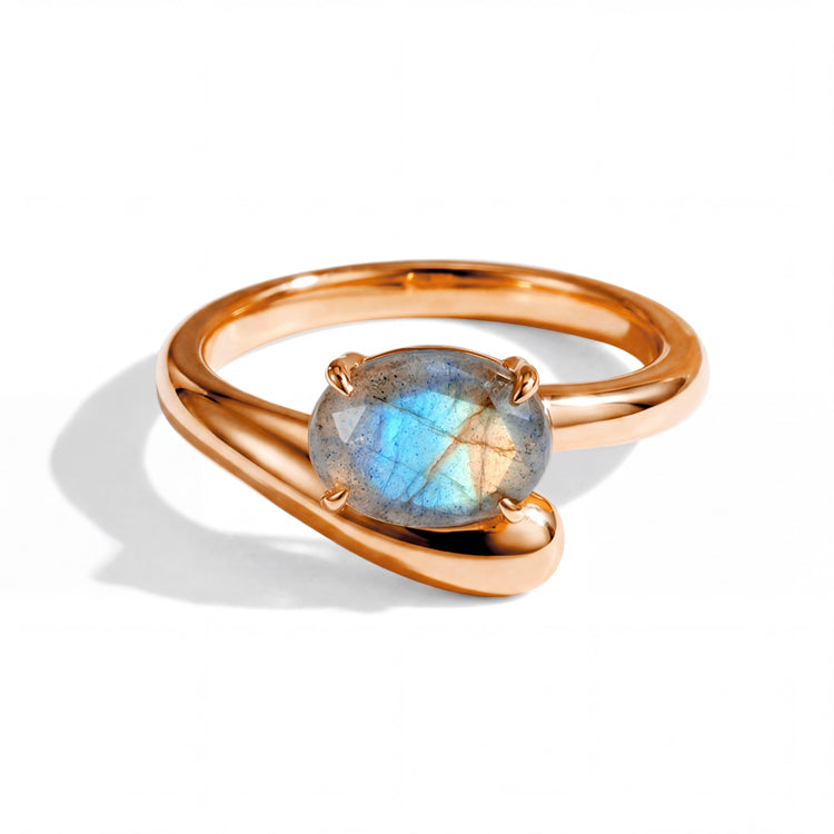 Twisted Statement Ring - Labradorite