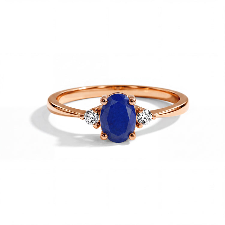 Lapis Lazuli Simple Oval Ring