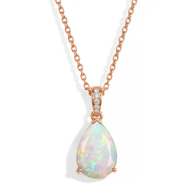 Opal Necklace - Pear