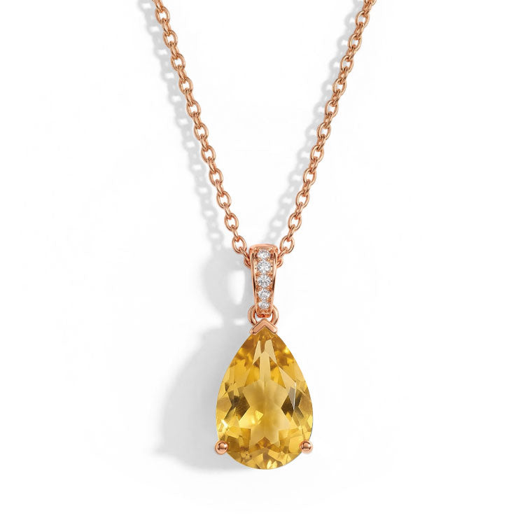 Citrine Necklace - Pear
