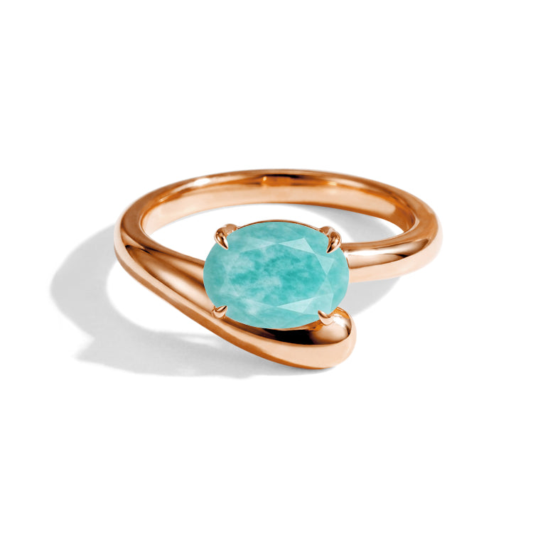Twisted Statement Ring - Amazonite