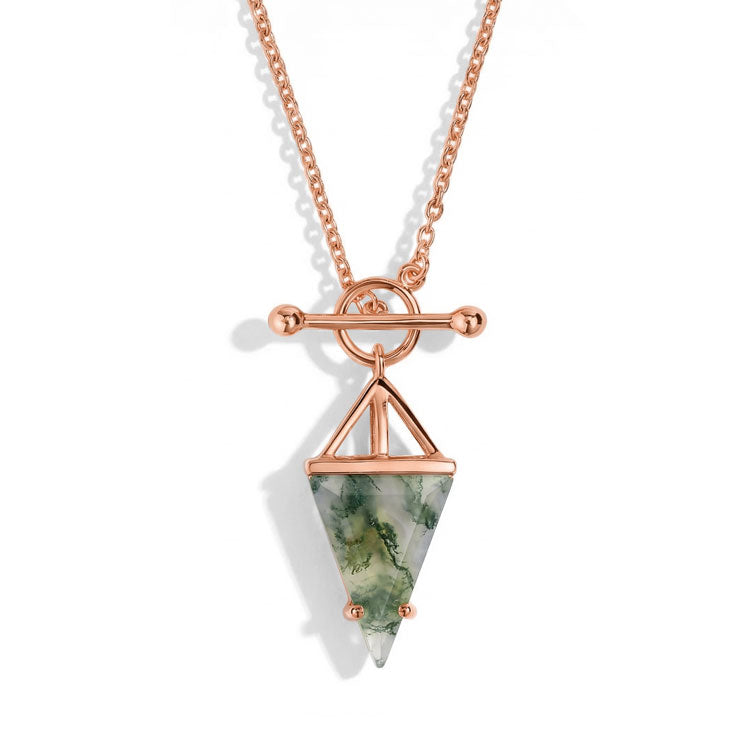 Moss Agate Statement Necklace