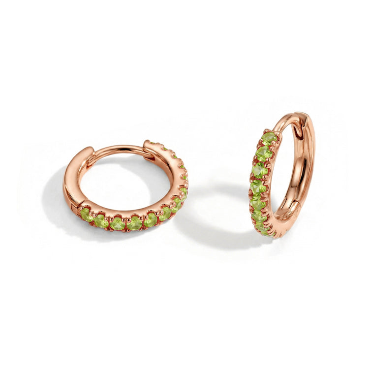 Classic Peridot Huggies Earrings