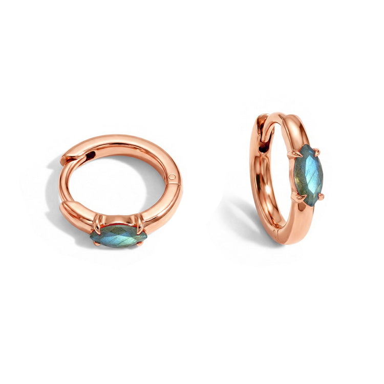 Huggies Labradorite Earrings - Marquise